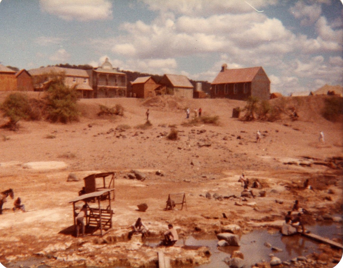 The shooting location in Kenya, including the fake buildings that made up the town. More text and photos after the jump.
