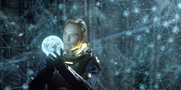 THE WORLD IN HIS HANDS: David (Michael Fassbender) is all aglow over his discovery in Prometheus. (Photo: Fox)