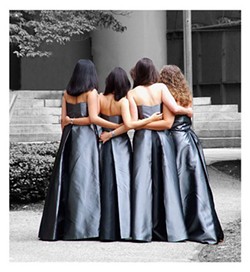 DELLA M. HUFF - These bridesmaids can finally show their faces; only at the Bridesmaids' Ball