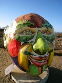 This sculpture, by Nicholas Kashian, is called "We are what we eat." (Thanks to Darren Kumasawa for the photo.)