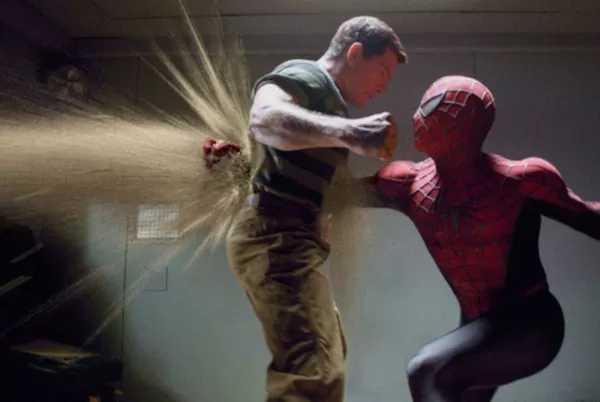 Thomas Haden Church and Tobey Maguire in Spider-Man 3 (Photo: Sony)