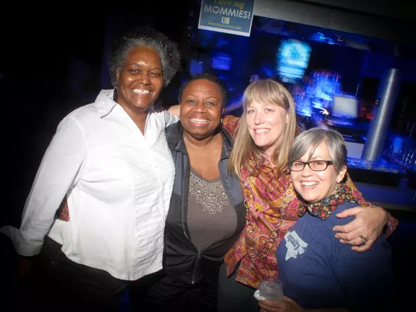 Timing is everything. Gwendolyn and Bishop Tonyia Rawls were celebrating their eight-year wedding anniversary the same day Amendment One was overturned. We spotted the couple at Cathode with Lane Rhodes and the Rev. Debbie Warren. - SELAH SAYS