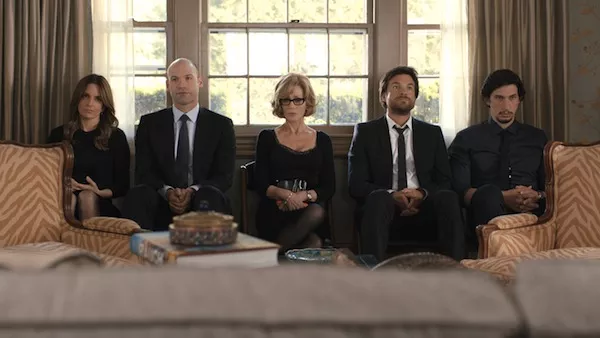 Tina Fey, Corey Stoll, Jane Fonda, Jason Bateman and Adam Driver in This Is Where I Leave You (Photo: Warner Bros.)