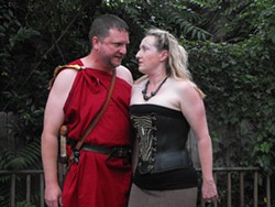 Tom Ollis and Meredith McBride as Titus and Queen Tamora