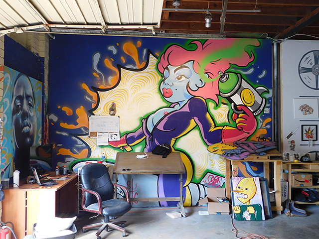 An Arko mural in the STC studio. (Photo by Dana Vindigni)