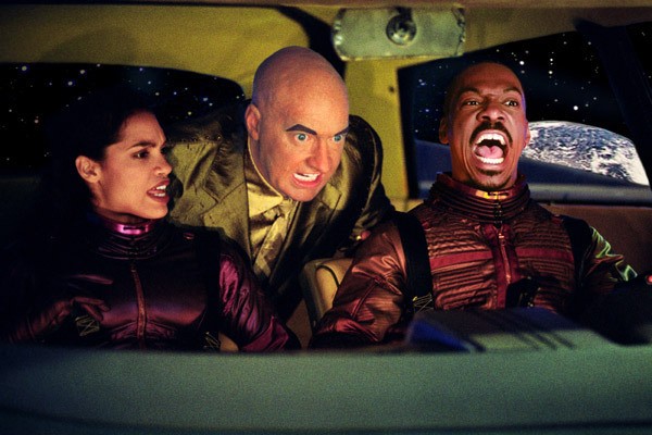 IN SPACE, NO ONE CAN HEAR YOU SUCK: Rosario Dawson, Randy Quaid and Eddie Murphy are trapped in the inanity known as The Adventures of Pluto Nash