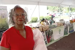 Vivian Stuart at a recent Rosa Parks Famrers Market. (Photo by Ryan Pitkin)