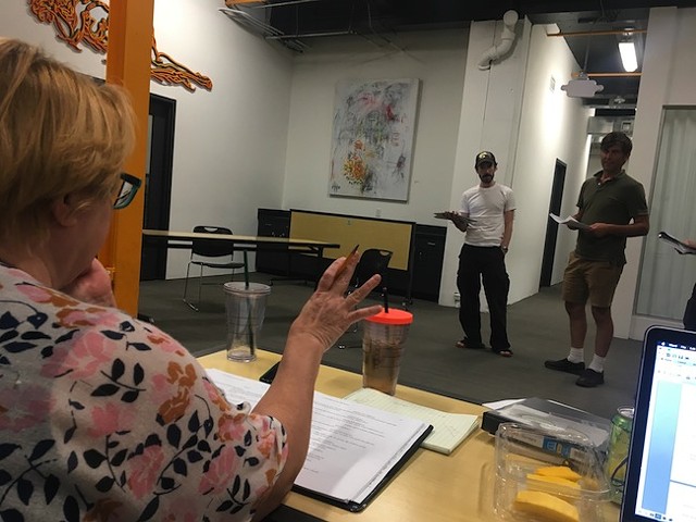 Anne Lambert gives direction during a recent rehearsal.