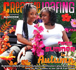 Autumn Millner, aka Autumn Rainwater (left), and Summer Wyndham, aka SideNote, grace the cover of this year's Fall Guide.