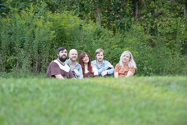(From left to right) Phil Pucci, Alex Smith, Brooke Weeks, Nick Holman and Caiti Mason of Pullover. (Photo Courtesy of Brian Twitty Photography)