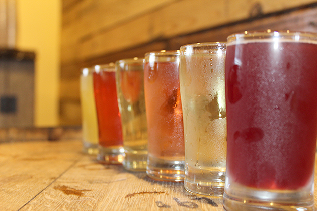 A selection of ciders at Red Clay Ciderworks. (Photo by Dana Vindigni-Guedes)