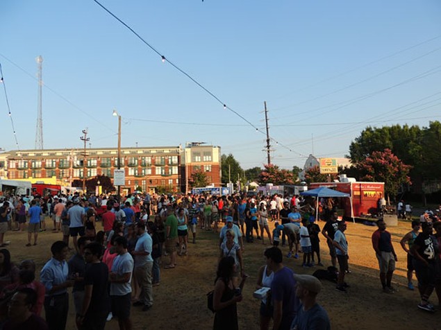 A picture from last August of one of the last South End Food Truck Fridays in the original lot. - RYAN PITKIN