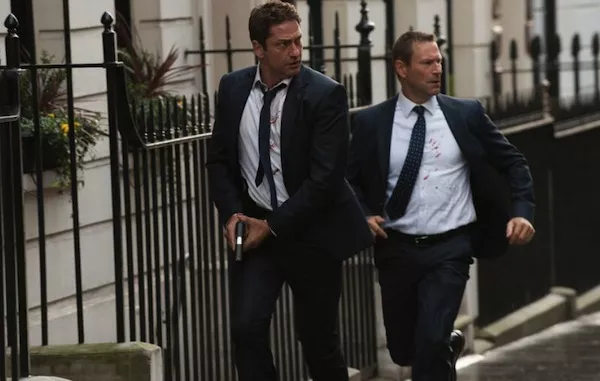 Gerard Butler and Aaron Eckhart in London Has Fallen (Photo: Universal)