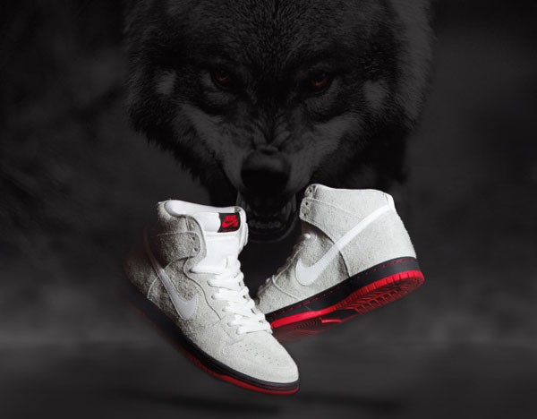 big wolf nike dunks comic shoes black