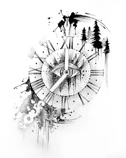 Dani Blalock's original sketch of Ryan's tattoo.
