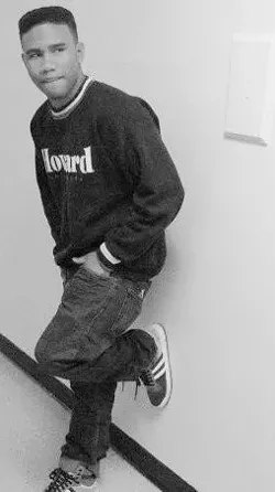 Hood sports a Howard U sweatshirt in his teenage 'Lost Boy' years.