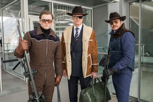 Taron Egerton, Colin Firth and Pedro Pascal in Kingsman: The Golden Circle (Photo: Fox)