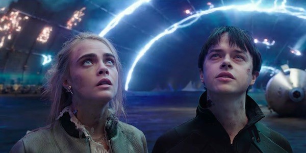 Cara Delevingne and Dane DeHaan in Valerian and the City of a Thousand Planets (Photo: Lionsgate)