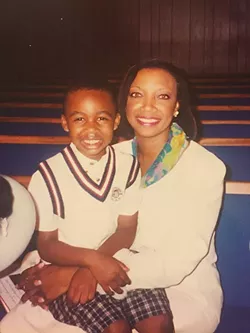Jordan, at 5, with his biggest fan, his late mother LaFondra, on Easter Sunday 1998