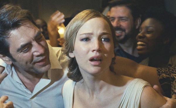 Javier Bardem and Jennifer Lawrence in mother! (Photo: Paramount)