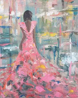 Anne Rufty, "Pink Gown"