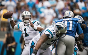 Cam Newton is already off to a strong start with the Panthers this year. (Photo by Melissa Melvin-Rodriguez)