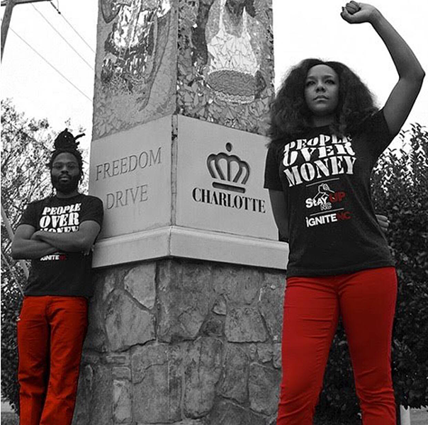 Bree Newsome (right) with Black Linen (Photo courtesy of Black Linen)