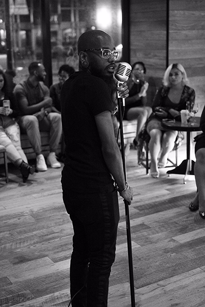 Sir Abstraxxx performs at Apostrophe Lounge's "Eclectic Soul Tuesdays." (Photo by Carey J. King)