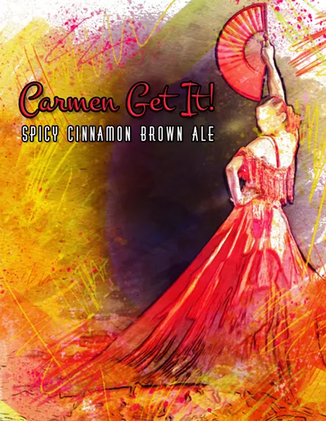Carmen Get It! label. (Photo Courtesy of Opera Carolina)