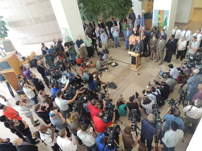 Jennifer Roberts addresses the media on Thursday, Sept. 22, following unrest in the city. - RYAN PITKIN