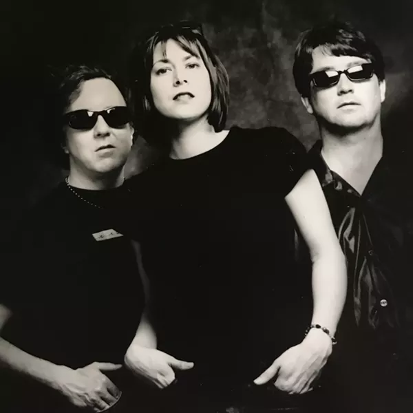 Shalini, the band, circa 2000 (from left): Mitch Easter, Shalini, Eric Marshall.