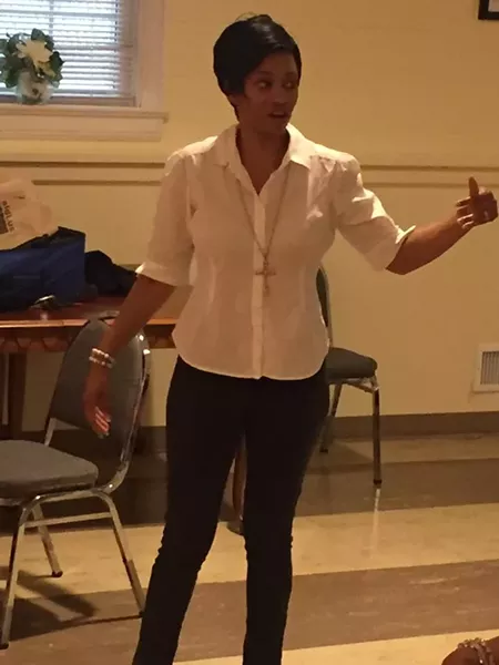 Powell-Medley directing at a recent rehearsal.