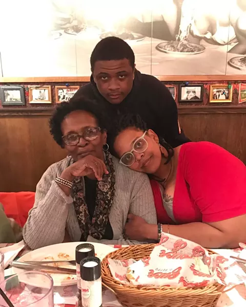 Rose, son Zion Christopher and mom Antoinette in recent years.