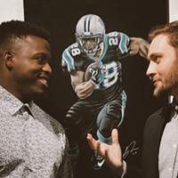 Meet Baxter, a talented NC artist known for his chalk drawings of pro athletes