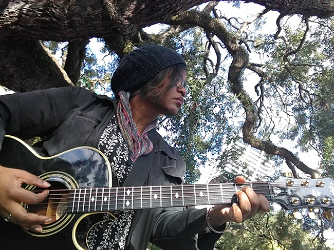 Randi Johnson performs in nature. (Photo courtesy of Randi Johnson)