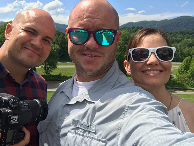 Heather Andolina with Jacob and Andrew Gillen in Big Stone Gap, Virginia. (Photo by Andy Gillen)
