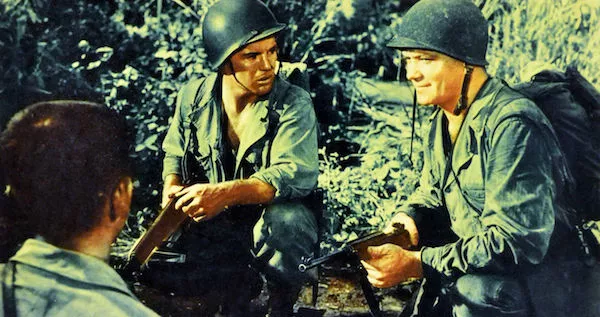 Richard Jaeckel and Aldo Ray in The Naked and the Dead (Photo: Warner)