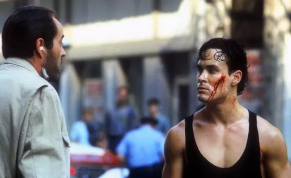 Powers Boothe and Brandon Lee in Rapid Fire (Photo: Twilight Time)