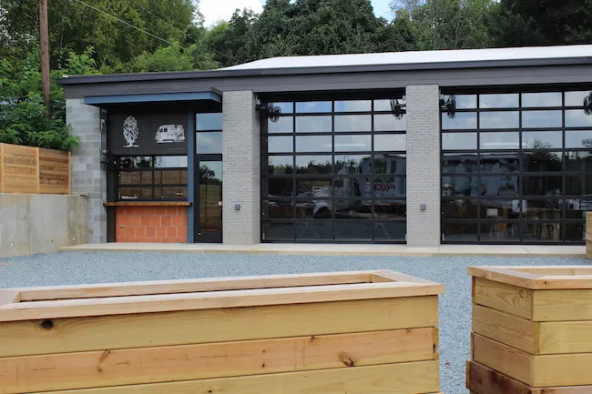 The unfinished patio portion of Town Brewing. (Photo by Courtney Mihocik)