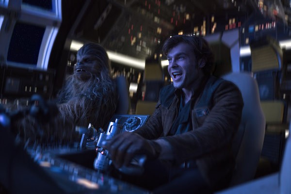 Joonas Suotamo and Alden Ehrenreich in Solo: A Star Wars Story (Photo: Disney)