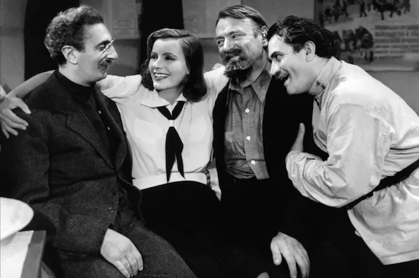 Felix Bressart, Greta Garbo, Sig Rumann and Alexander Granach in Ninotchka (Photo: Warner Bros.)