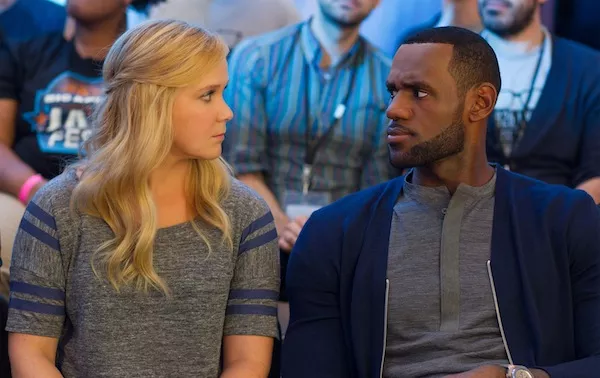 Amy Schumer and LeBron James in Trainwreck (Photo: Universal)