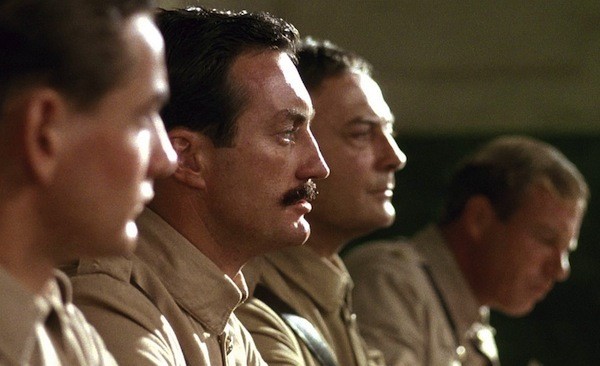 Lewis Fitz-Gerald, Bryan Brown, Edward Woodward and Jack Thompson in Breaker Morant (Photo: Criterion)