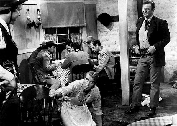 Lee Marvin (far left), James Stewart and John Wayne in The Man Who Shot Liberty Valance (Photo: Warner & Paramount)