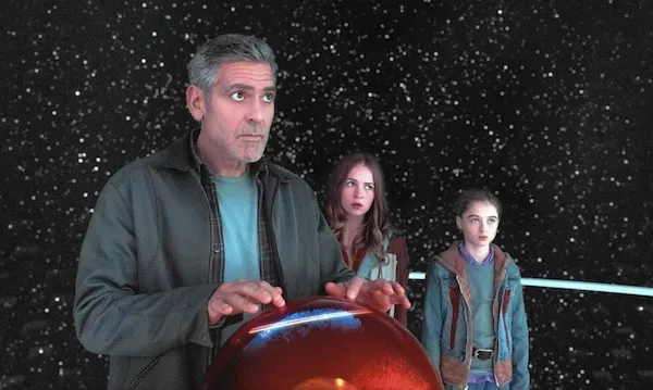George Clooney, Britt Robertson and Raffey Cassidy in Tomorrowland (Photo: Disney)