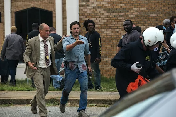Woody Harrelson and Casey Affleck in Triple 9 (Photo: Open Road)