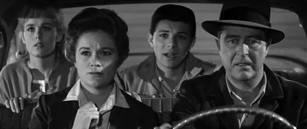 Mary Mitchel, Jean Hagen, Frankie Avalon and Ray Milland in Panic in Year Zero! (Photo: Kino)