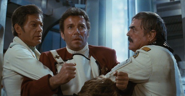 DeForest Kelley, William Shatner and James Doohan in Star Trek II: The Wrath of Khan (Photo: Paramount)