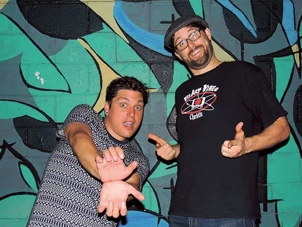 Michael Zytkow (left) and Jason Haynes hanging out at Petra’s, where they’ll launch the first Potion & Pixels event on June 23. - PHOTO BY RYAN PITKIN