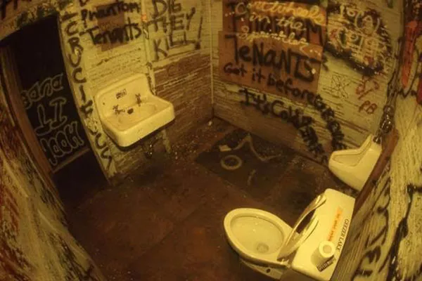 Chris Radok's "Bathroom at the Milestone, August 1992"